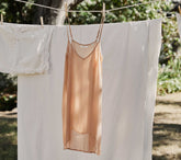 SHORT DEEP V-NECK SLIP -- SAND DOLLAR