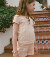 LITTLE VIVI TEE -- PEACH SORBET