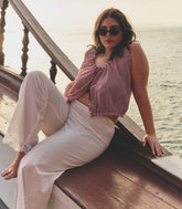 TRAVELER TOP -- MULBERRY LA MADDALENA GINGHAM